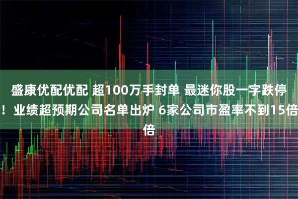 盛康优配优配 超100万手封单 最迷你股一字跌停！业绩超预期公司名单出炉 6家公司市盈率不到15倍