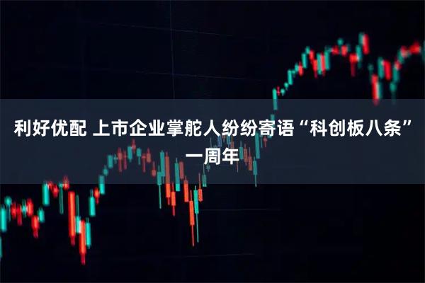 利好优配 上市企业掌舵人纷纷寄语“科创板八条”一周年
