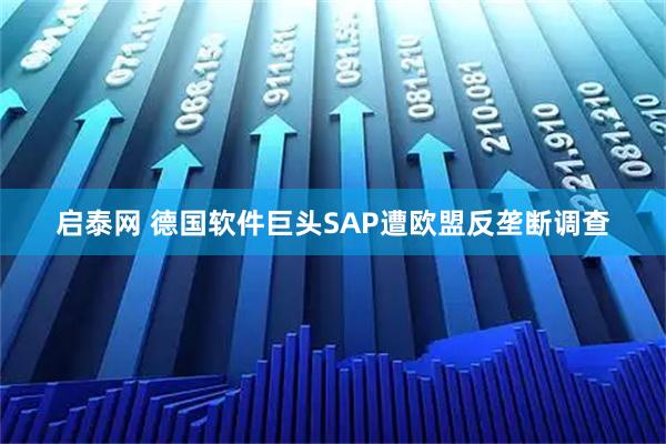 启泰网 德国软件巨头SAP遭欧盟反垄断调查