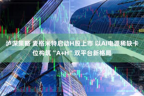 泸深策略 麦格米特启动H股上市 以AI电源稀缺卡位构筑“A+H”双平台新格局